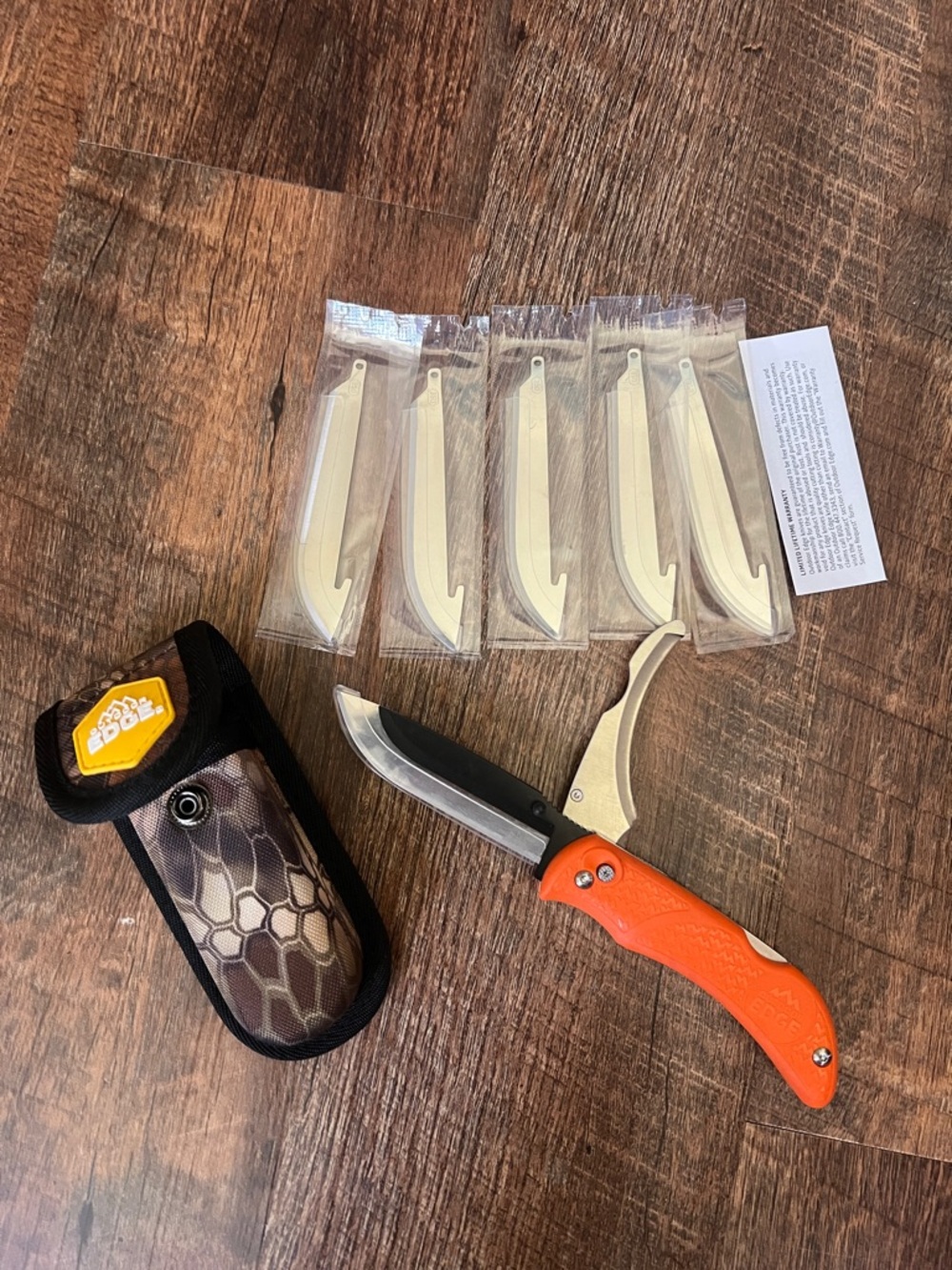 Outdoor Edge RazorPro G replaceable blade hunting knife with gutting blade NWOT